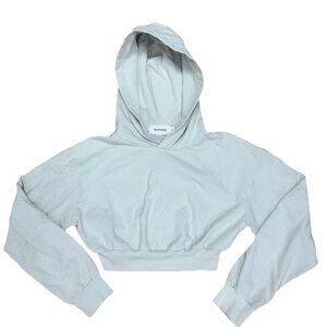 TALENTLESS Women’s Cream Ivory Cropped Pullover Hoodie Size Small NEW